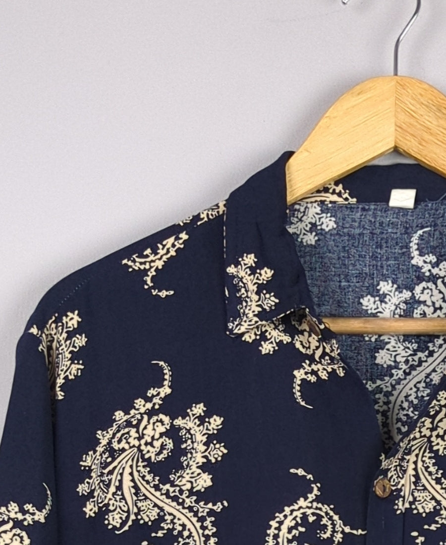 Navy Paisley