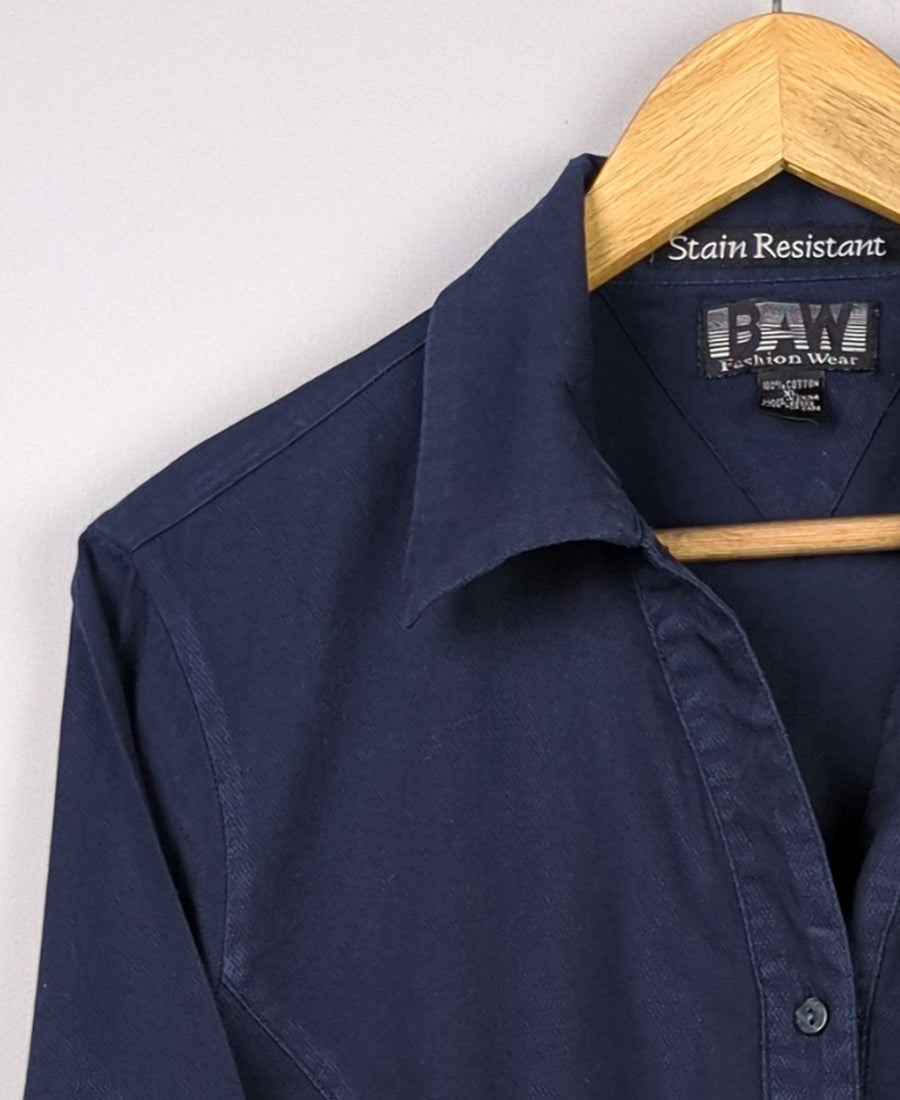 Navy Button-Down