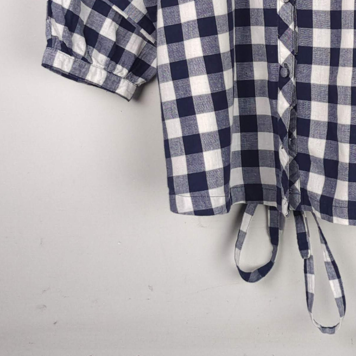 Plaid Button-Down Blouse