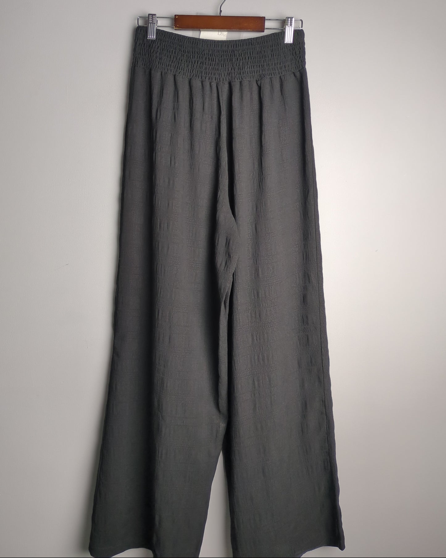 Gray Wide-Leg Trousers