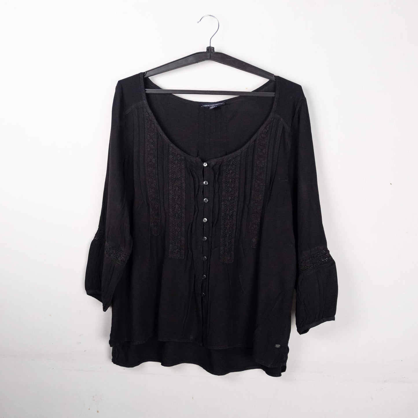 Black Button-Up Top