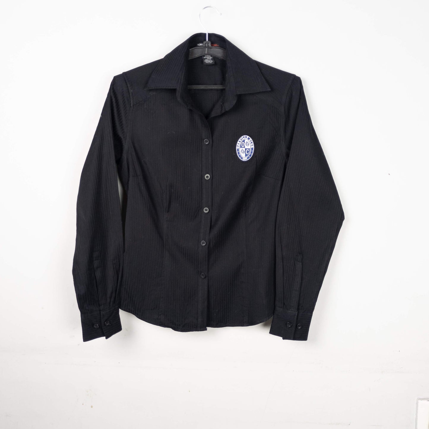Black Striped Button-Down Shirt