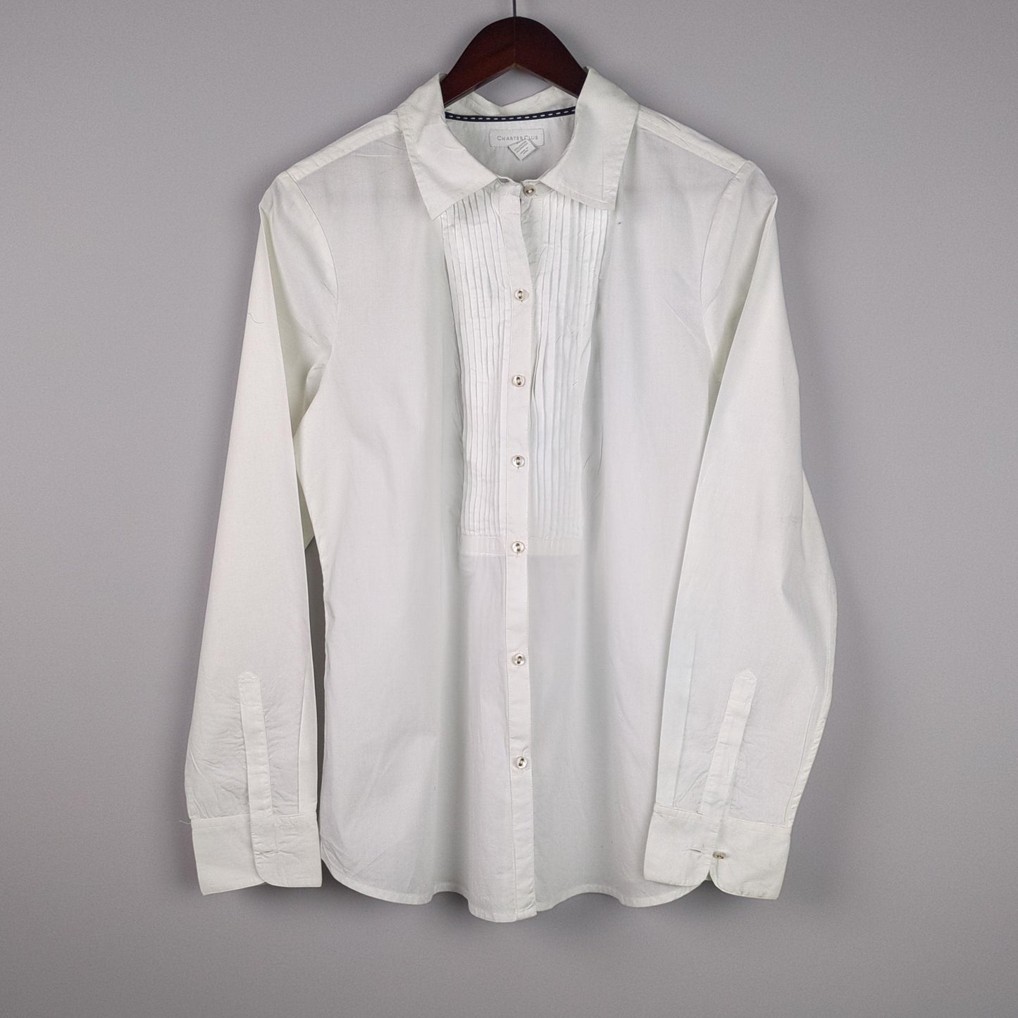 White Pleated Blouse