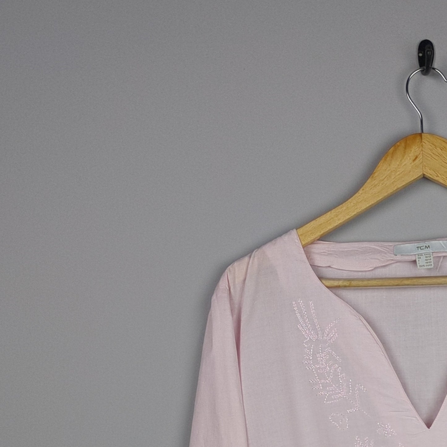 Pink Embroidered