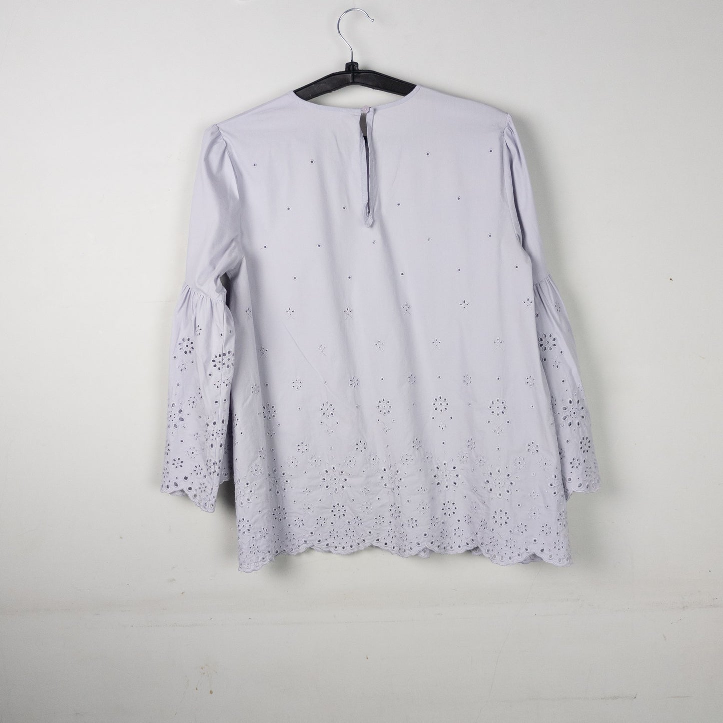 Eyelet Bell Sleeve Top