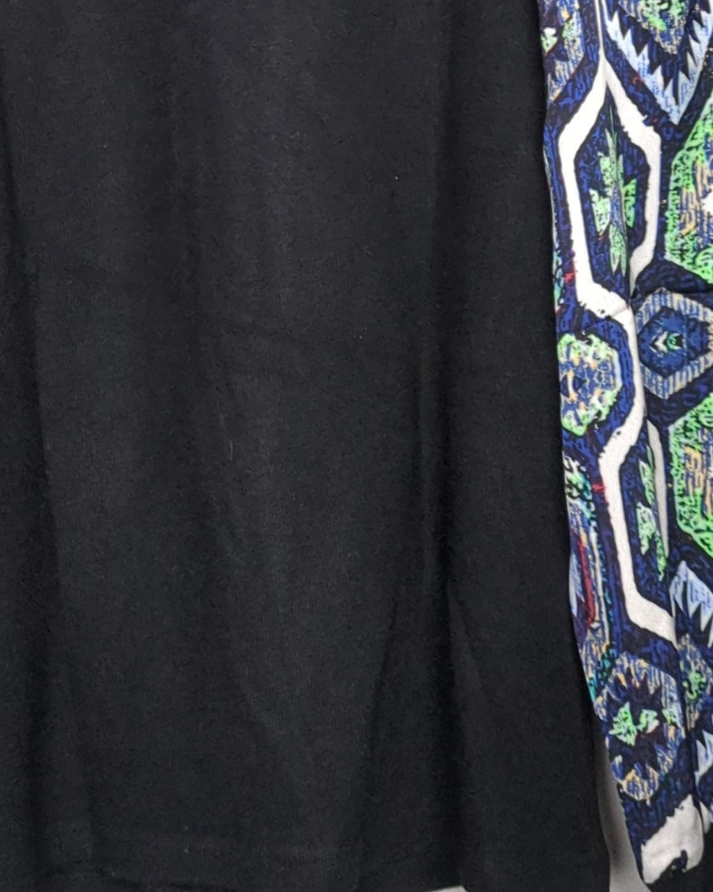 Black Graphic Blouse