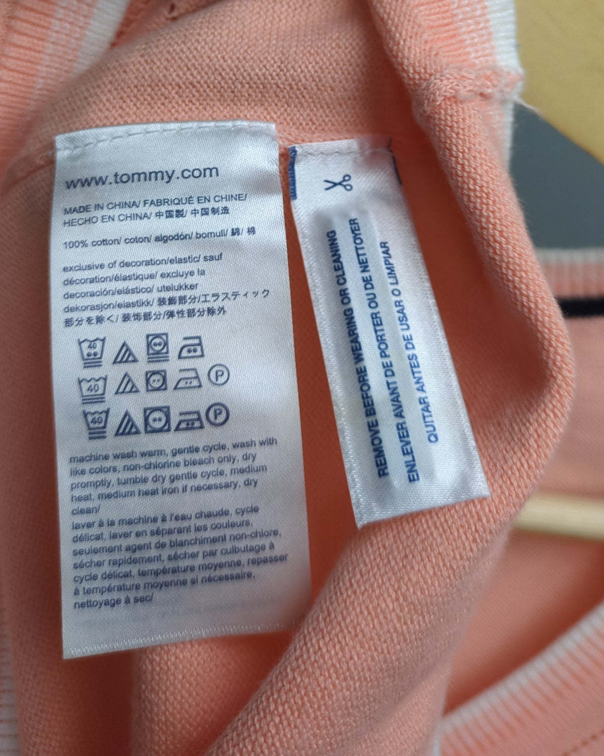 Tommy Hilfiger Pink V-Neck Sweater