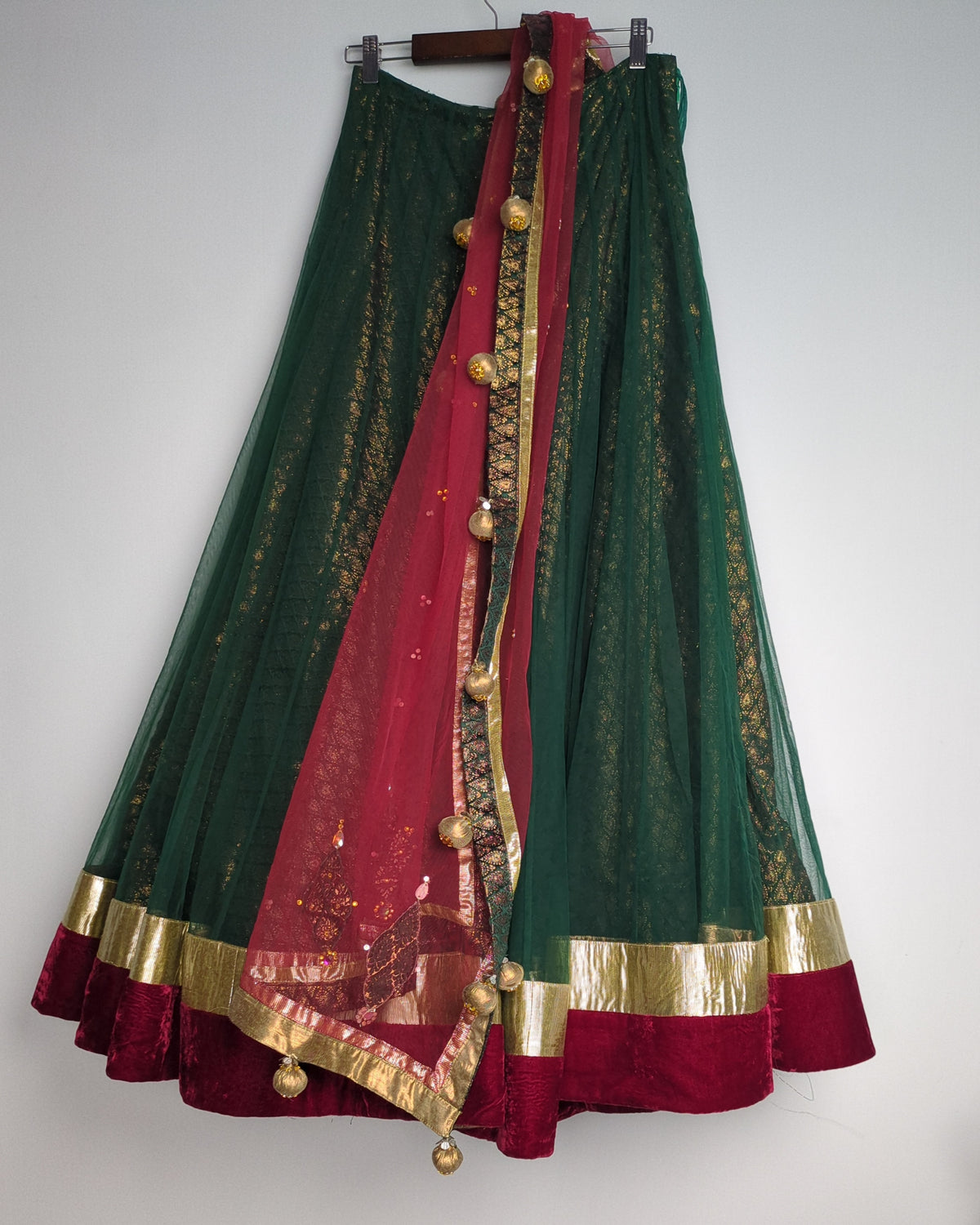 Green Embroidered Kurta