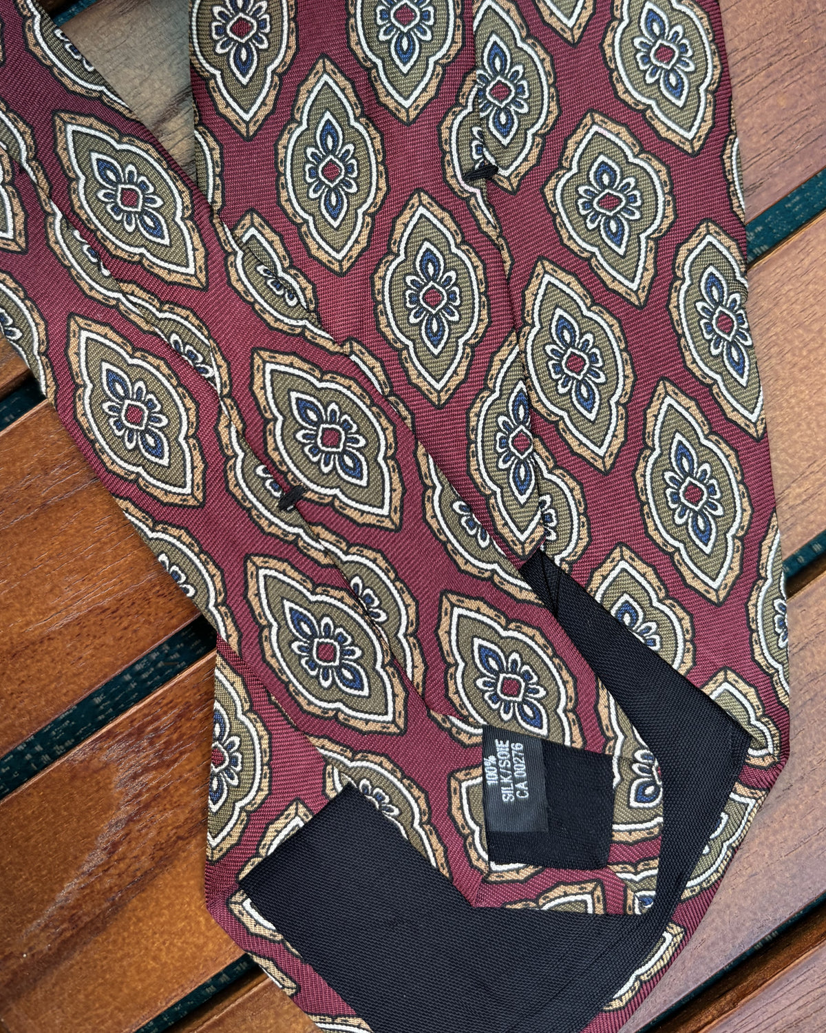 Chaps Ralph Lauren Wine Patterned Necktie