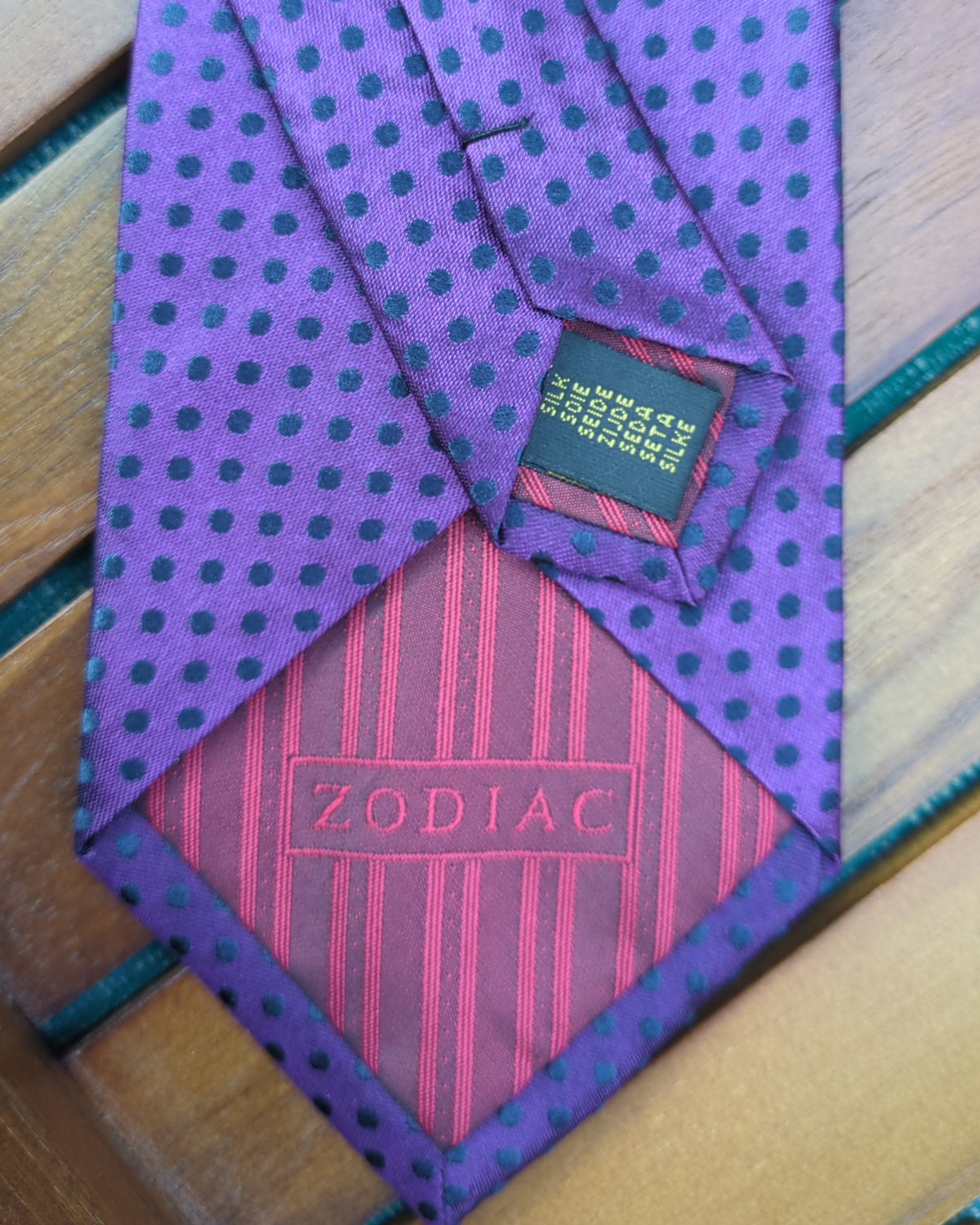 Zodiac Purple Polka-Dot Tie