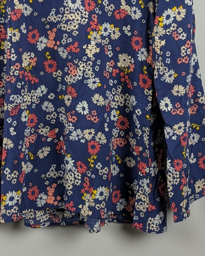 Blue Floral Blouse