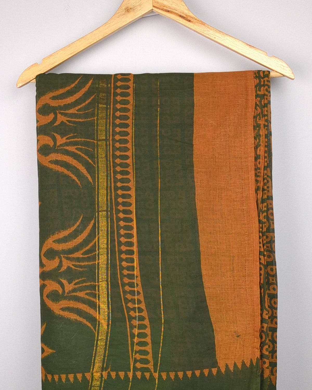 Green Printed Saree