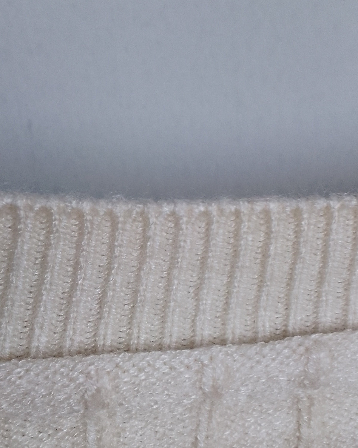 Beige Ribbed Sweater
