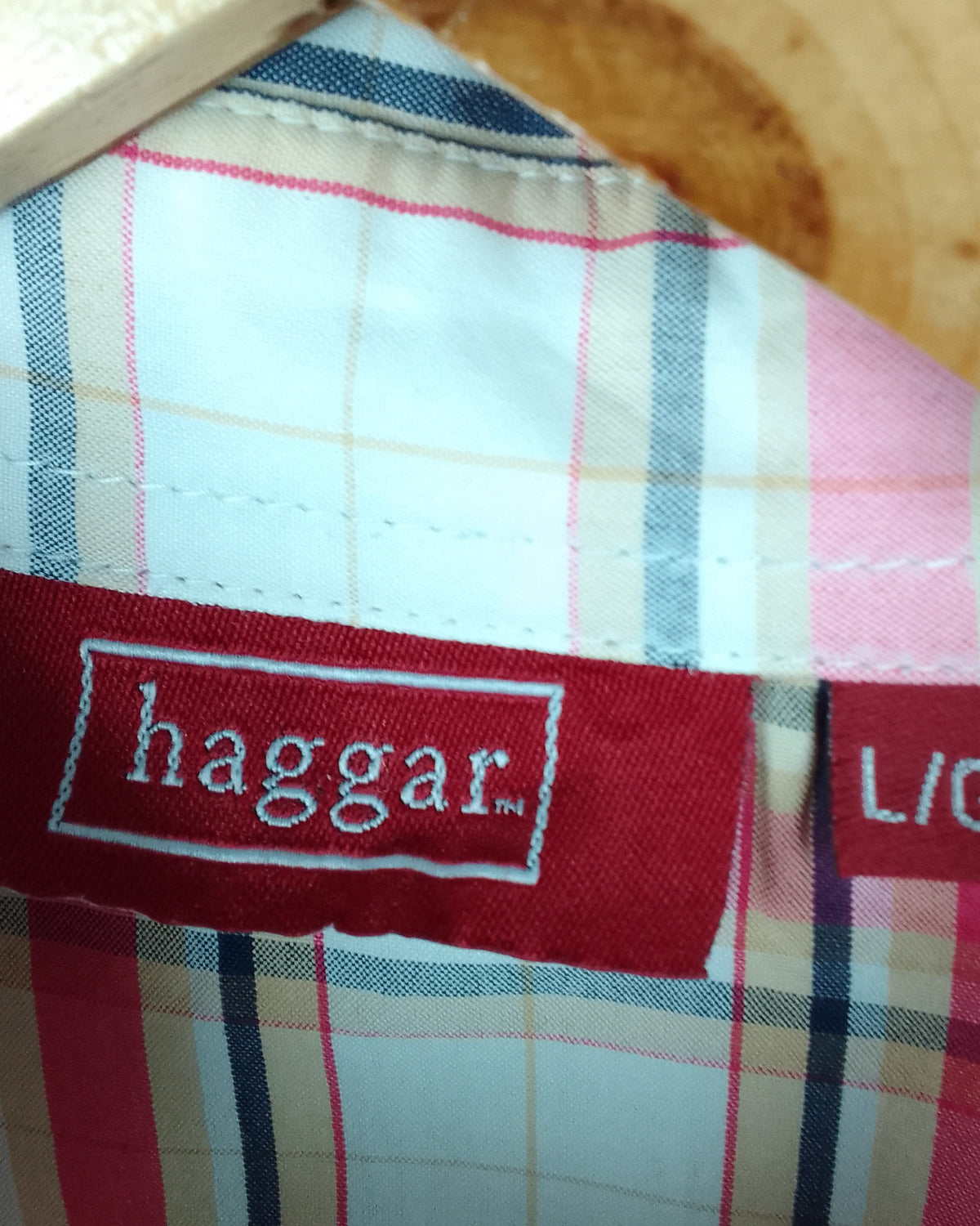 Haggar Pink Button-Down Shirt