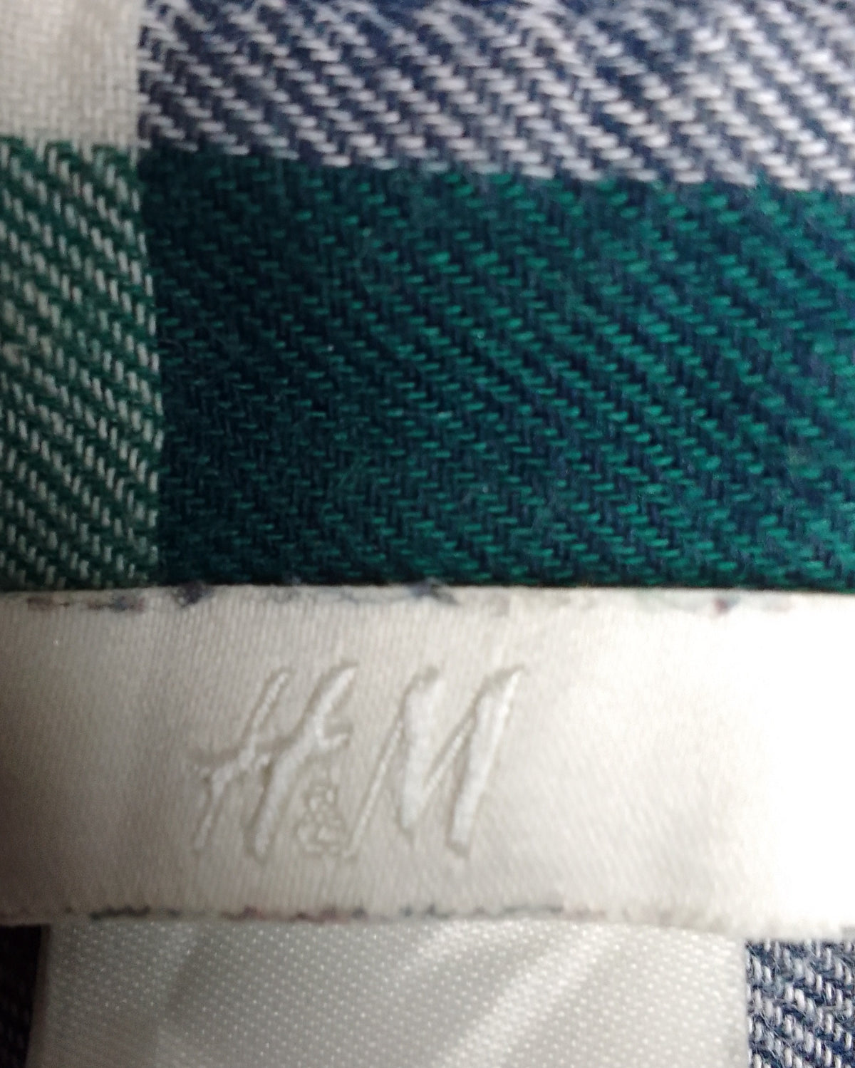 H&M Green Plaid Shirt