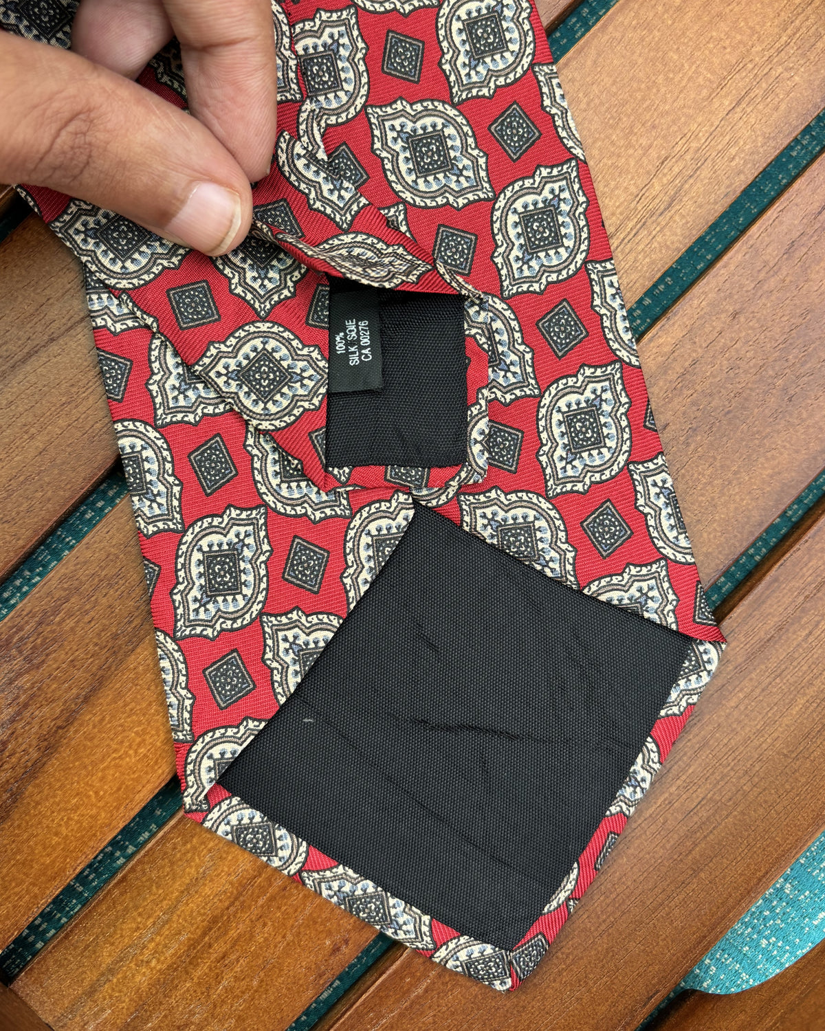 Chaps Ralph Lauren Red Patterned Necktie