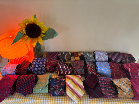 A beautiful display of very different varieties of silk ties