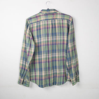 Plaid Button-Up Shirt