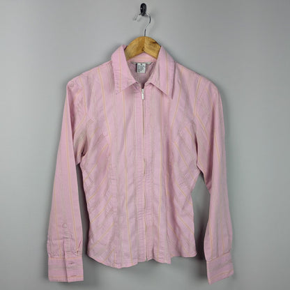 Striped Zip-Up Shirt
