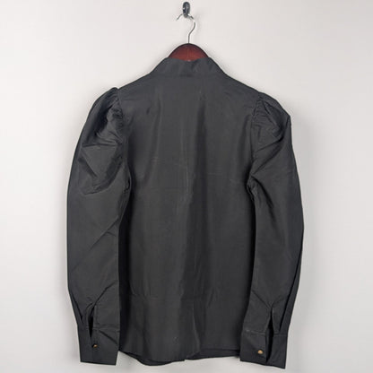 Black Button-Down Blouse
