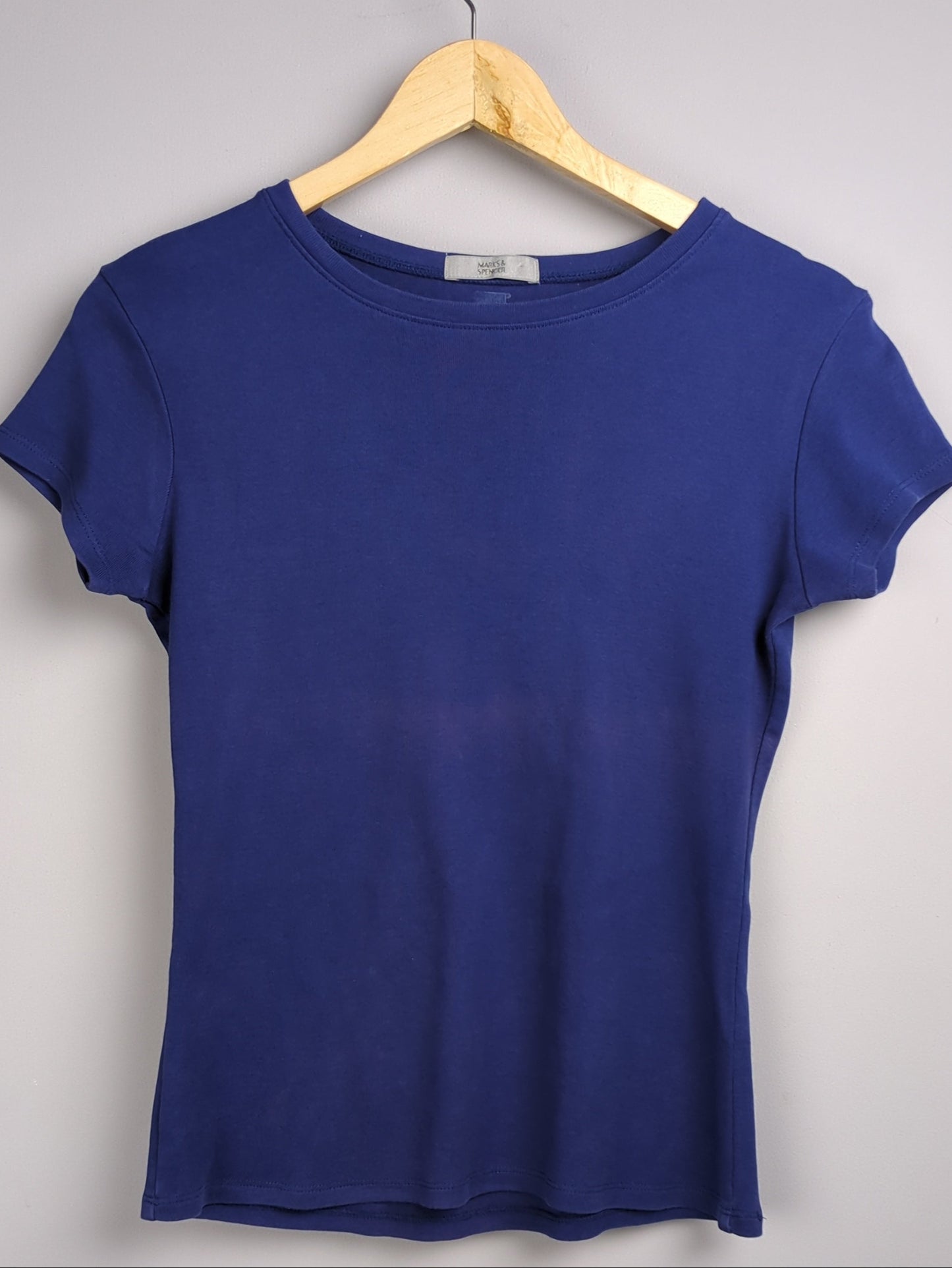 M&S Short Sleeve Blue Tshirt - Stained