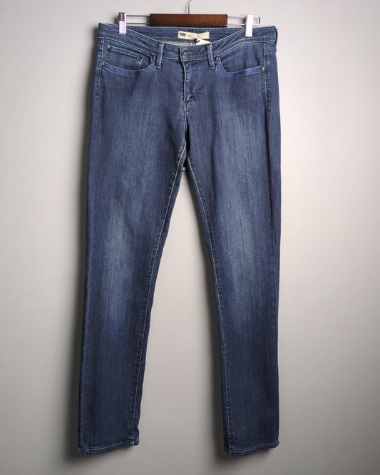 Levis Slim Fit Navy Blue Washed Jeans