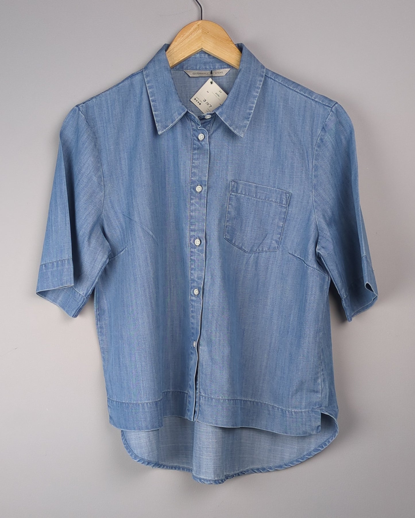 Cotton World Blue Denim Shirt