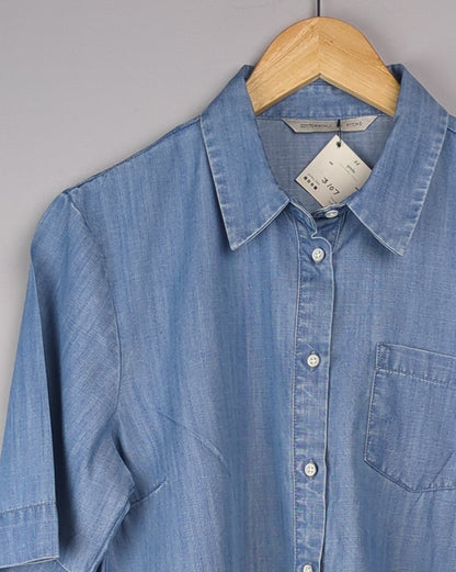 Cotton World Blue Denim Shirt