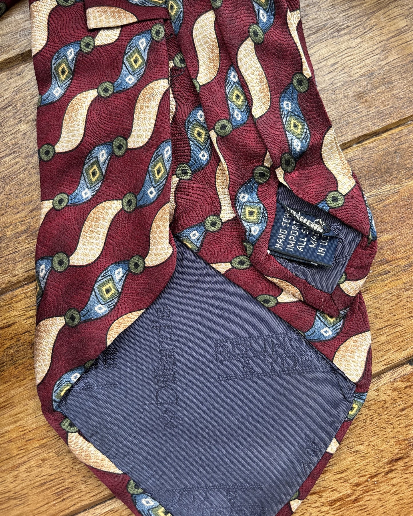 Dillards Wine Graphic Silk Necktie