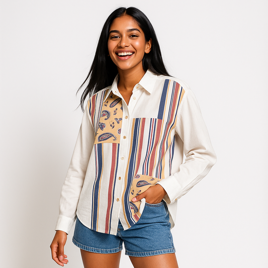 Patterned Button-Up Shirt