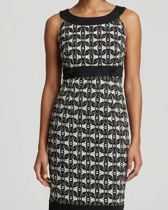 Avirate Black Geometric Dress