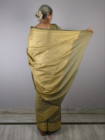 Green Graphic Saree