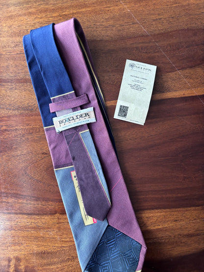 Frank Lloyd Wright Silk Tie (Made in Italy) – Vintage Geometric Design