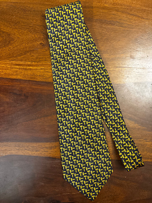 Vintage Museum Artifacts All Silk Tie – Gavel Print