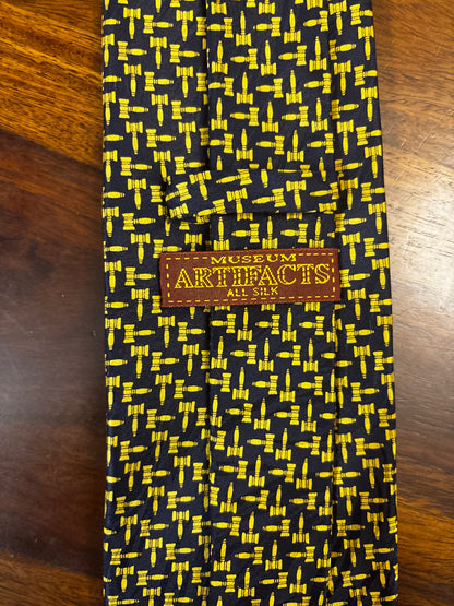 Vintage Museum Artifacts All Silk Tie – Gavel Print