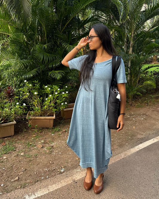 Oska Blue Maxi Dress