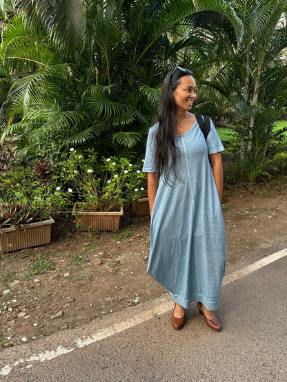 Oska Blue Maxi Dress
