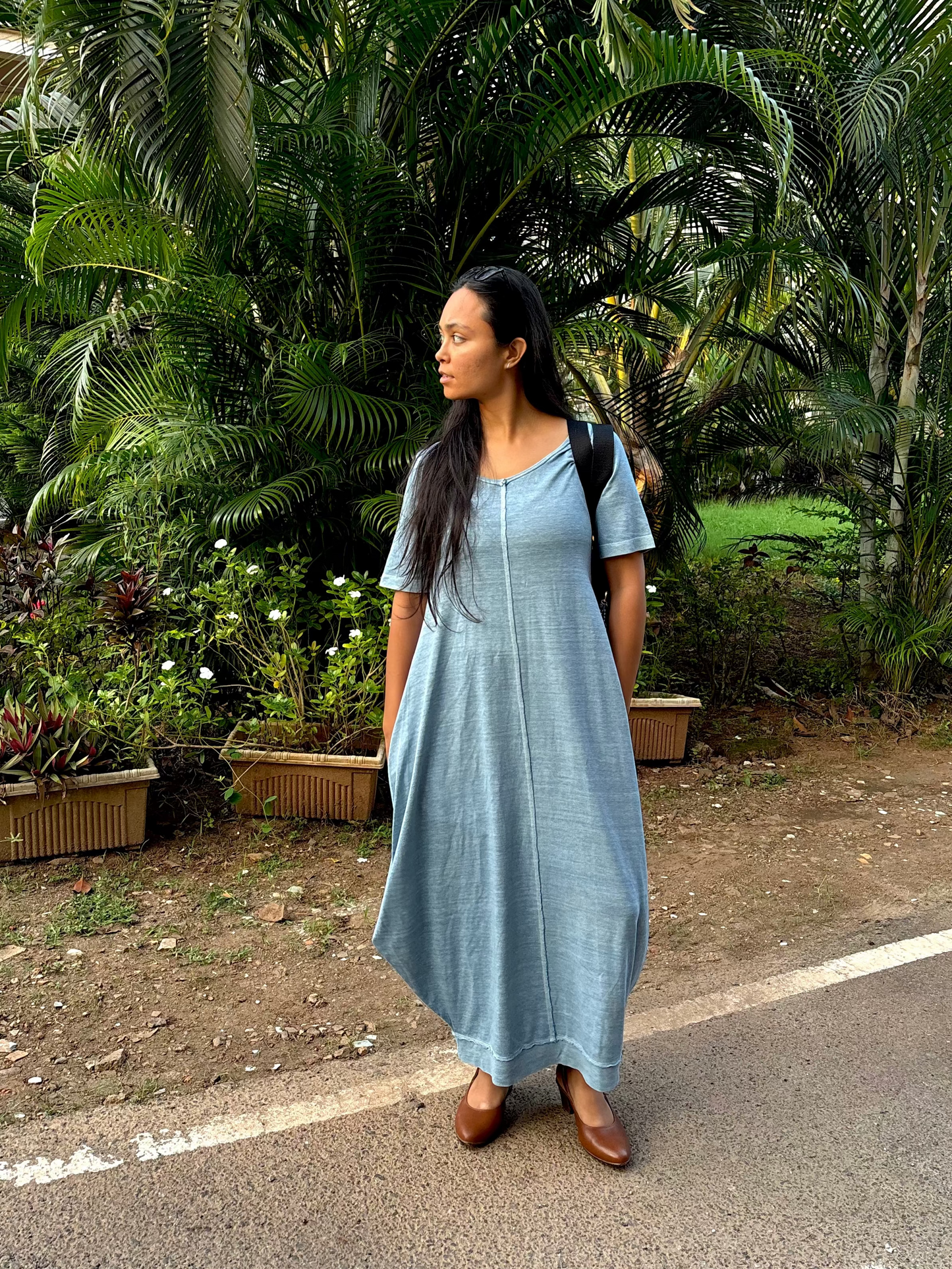 Oska Blue Maxi Dress