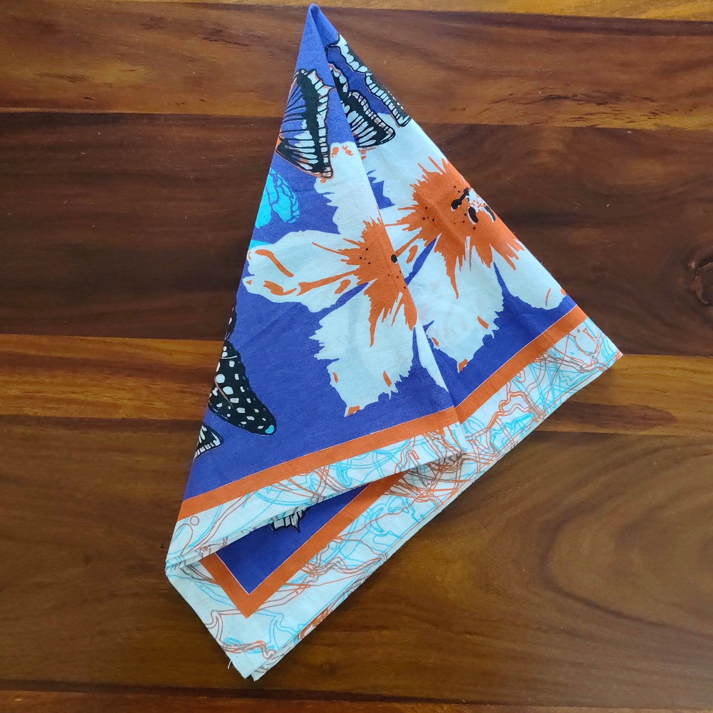 Prelo Bandana with butterfly and flower pattern print