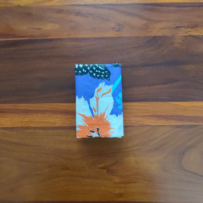 Prelo Bandana with butterfly and flower pattern print folded up