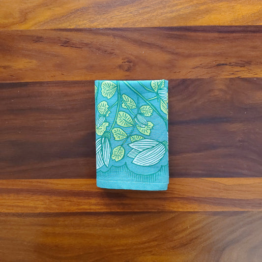 Floral patterned teal coloured Prelo Bandana