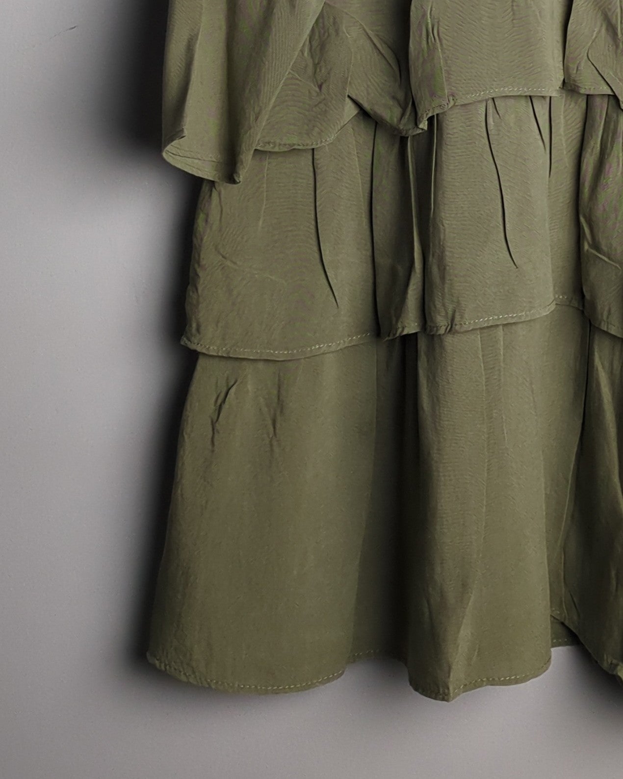 Zara Green Ruffle Blouse
