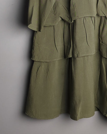 Zara Green Ruffle Blouse