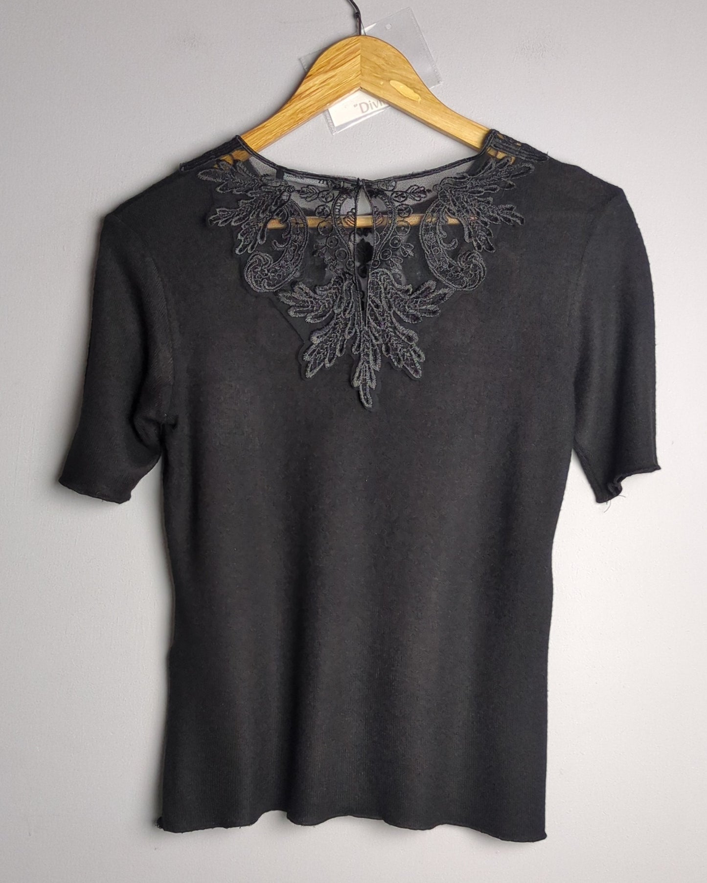 Zara Black Embellished Top