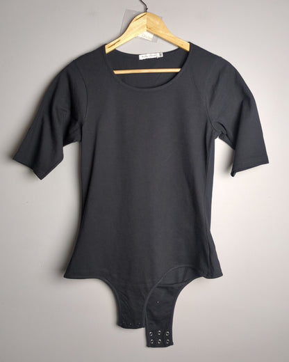 Miss Chase Black Basic Bodysuit