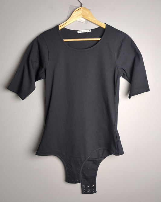 Miss Chase Black Basic Bodysuit