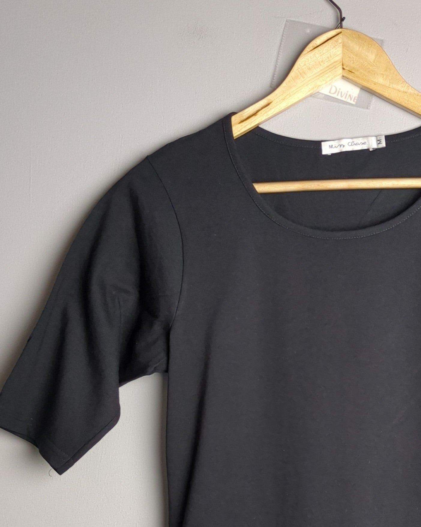 Miss Chase Black Basic Bodysuit
