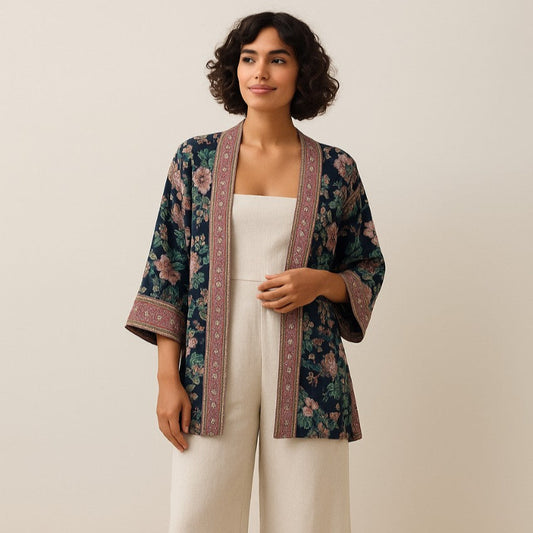 Floral Print Kimono