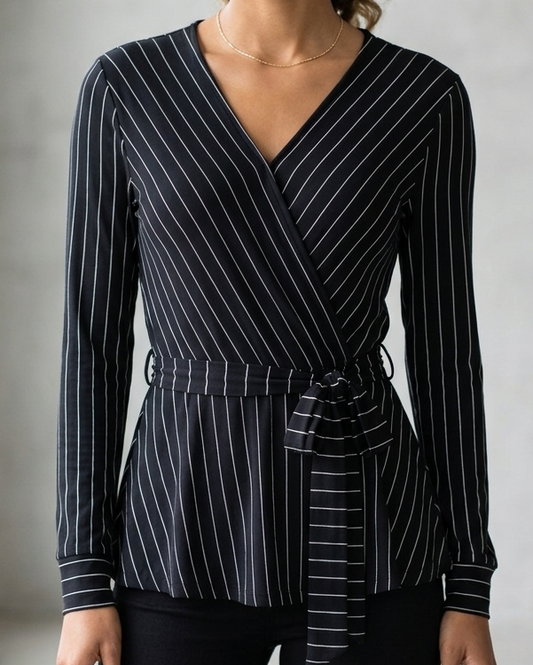 Cottonworld Black Striped Wrap