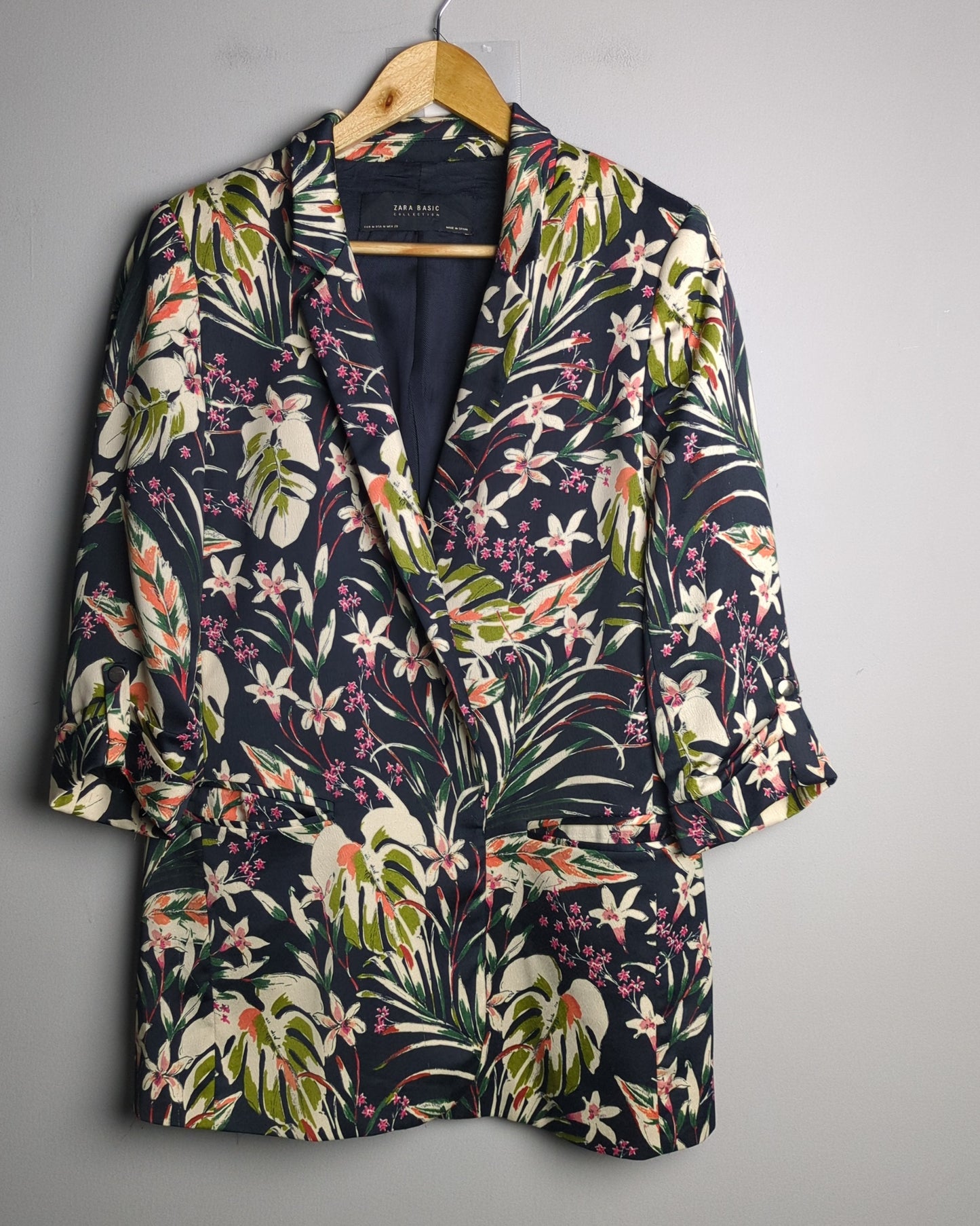 Zara Blue Floral Blazer
